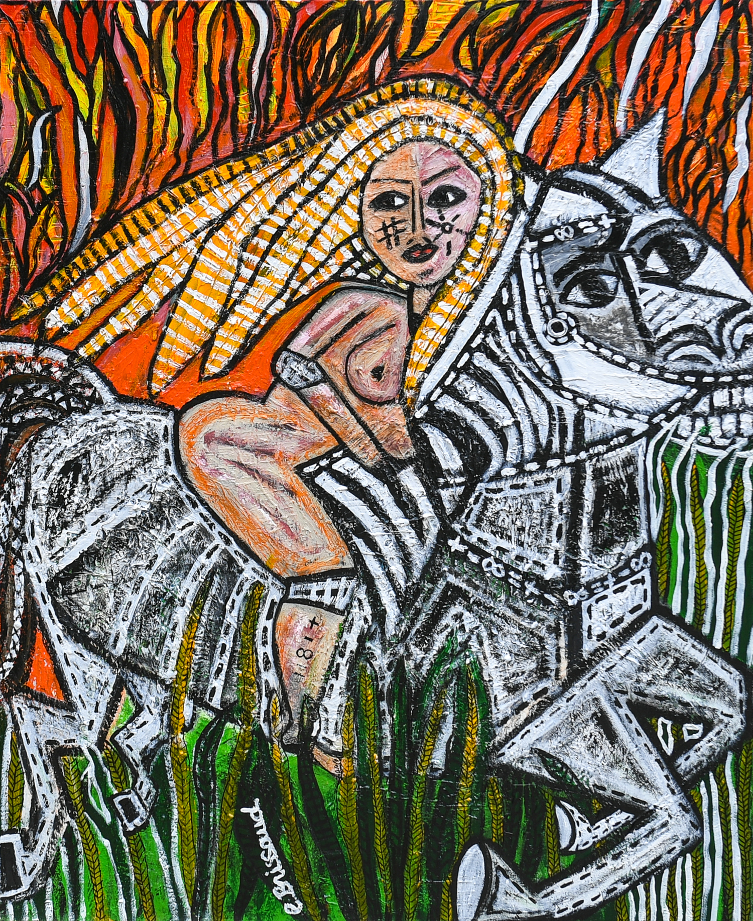 « Ainia traverse les flammes »